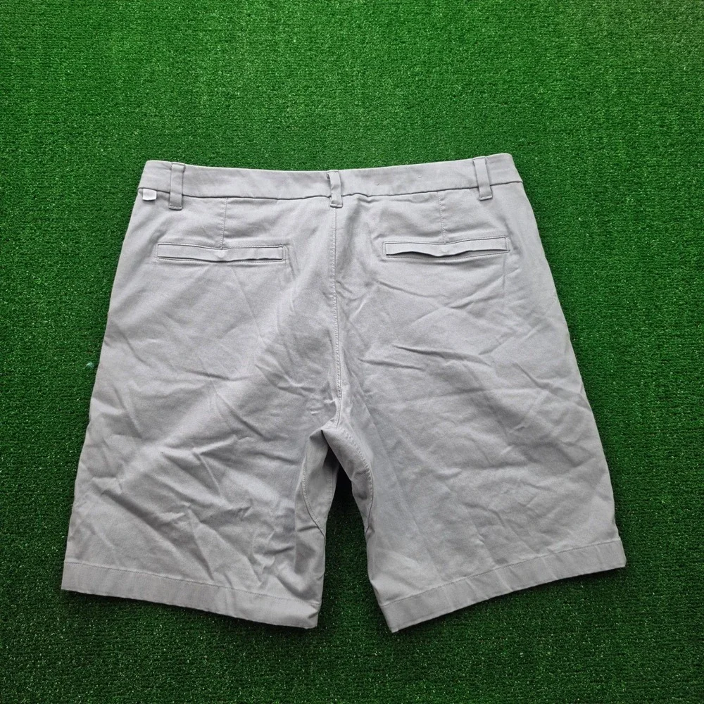 Lululemon Commission Shorts Mens 36 Slate Blue Chino Flat Front Golf Preppy